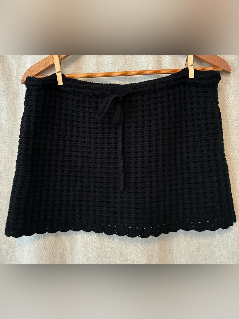 Reformation Fleurine Cotton Crochet Mini Skirt 100% Organic Cotton